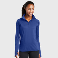 Sport-Tek - Ladies Sport-Wick Stretch 1/2-Zip Pullover - LST850-The Teehive