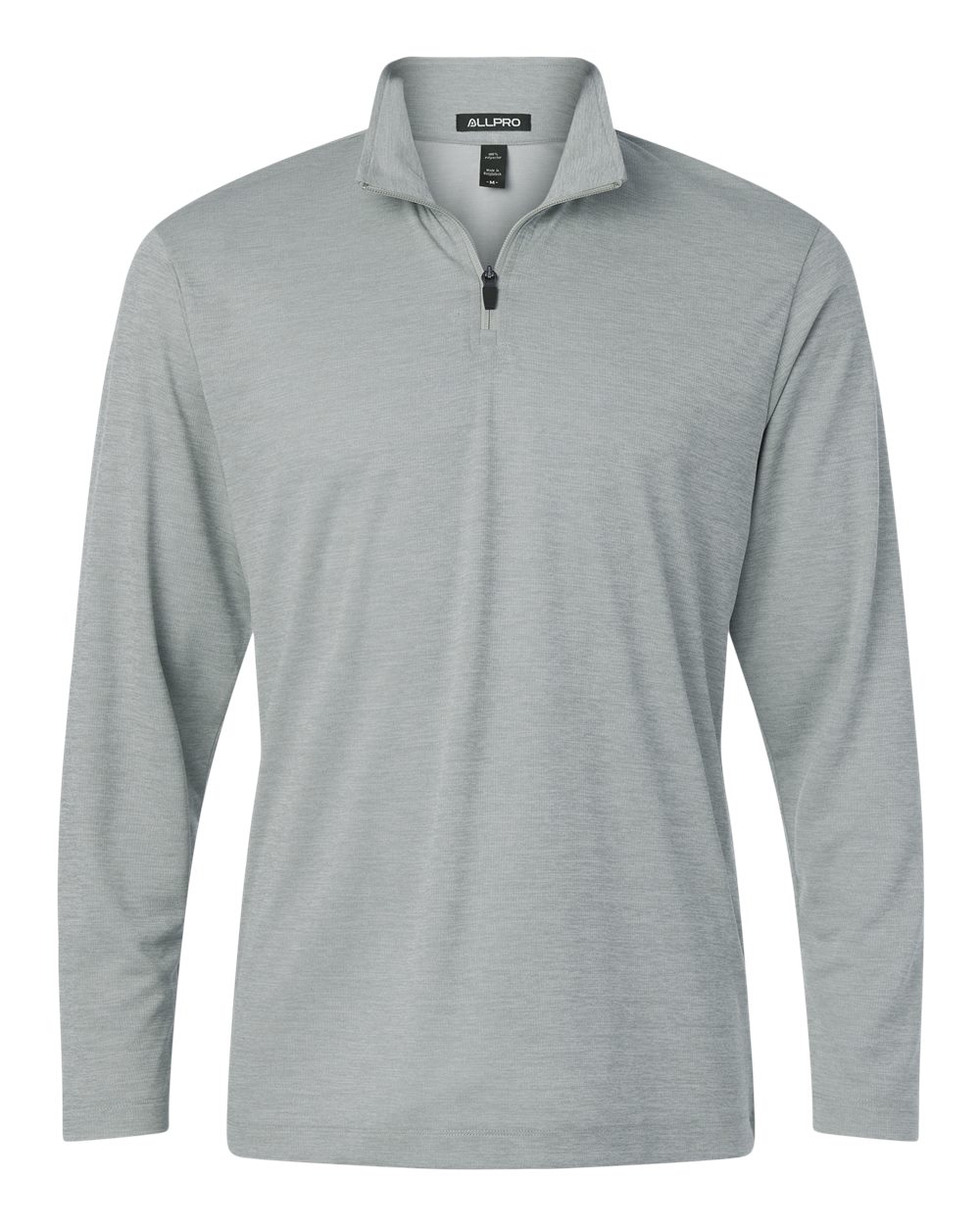 Men's Pro-Lock Performance Mélange Quarter-Zip Pullover – Silver Melange / Screen Print 1 Color