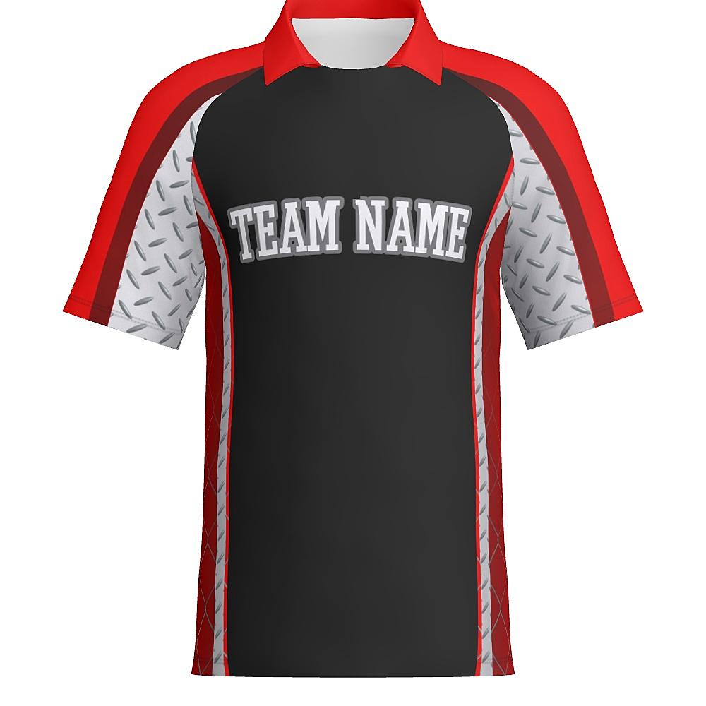 STEEL J514 Mens Short Sleeve Zipped Polo