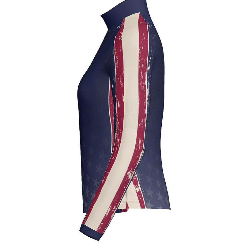 PATRIOTIC - WOMEN'S FULL ZIP COLLAR JACKET  - PR174