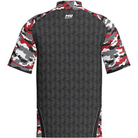 DIGI CAMO - J517 Standup Collared Short Sleeve Quarter Zip - Regular