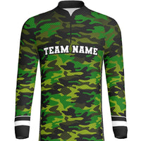 CAMO - J519 Standup Collared Long Sleeve Quarter Zip - Regular