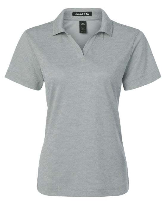 Women's Performance Mélange Polo – Silver Melange / Screen Print 1 Color