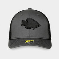 Teehive Snapback Trucker Cap - TH12 - Wavy Label Crappie – Charcoal/Black