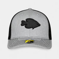 Teehive Snapback Trucker Cap - TH12 - Wavy Label Crappie – Heather Grey/Black
