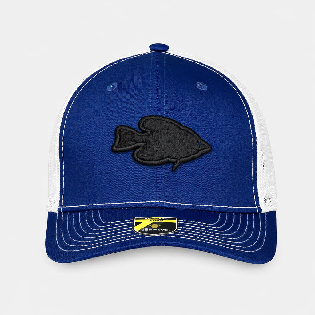 Teehive Snapback Trucker Cap - TH12 - Wavy Label Crappie – Royal/White