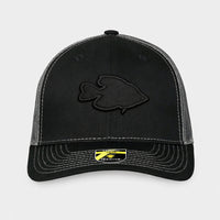 Teehive Snapback Trucker Cap - TH12 - Wavy Label Crappie – Black/Charcoal