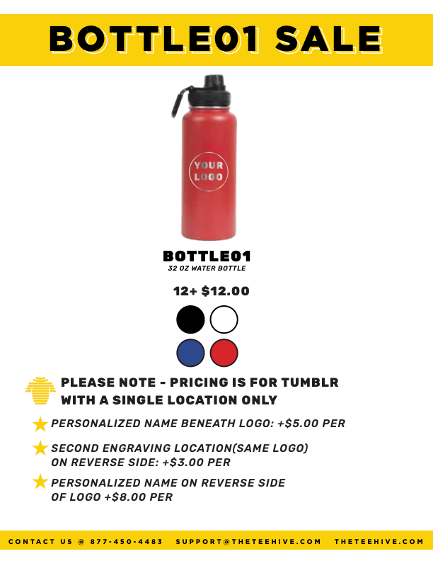 32oz Stainless Steel Water Bottle - Bottle01