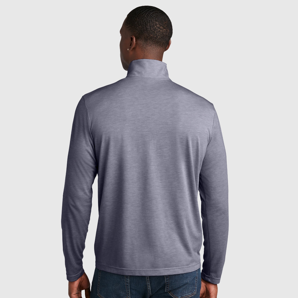 Sport-Tek ® PosiCharge ® Tri-Blend Wicking 1/4-Zip Pullover - ST407 (Baseball/Softball)-The Teehive