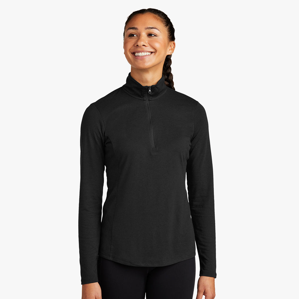 Sport-Tek ® Ladies PosiCharge ® Tri-Blend Wicking 1/4-Zip Pullover - LST407-The Teehive