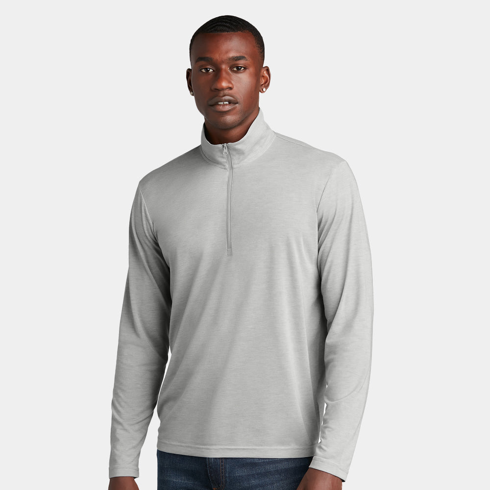 Sport-Tek ® PosiCharge ® Tri-Blend Wicking 1/4-Zip Pullover - ST407 (Baseball/Softball)-The Teehive