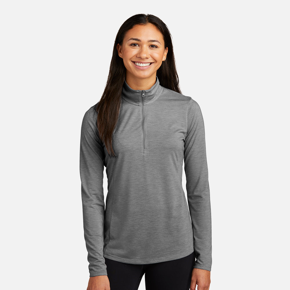 Sport-Tek ® Ladies PosiCharge ® Tri-Blend Wicking 1/4-Zip Pullover - LST407-The Teehive