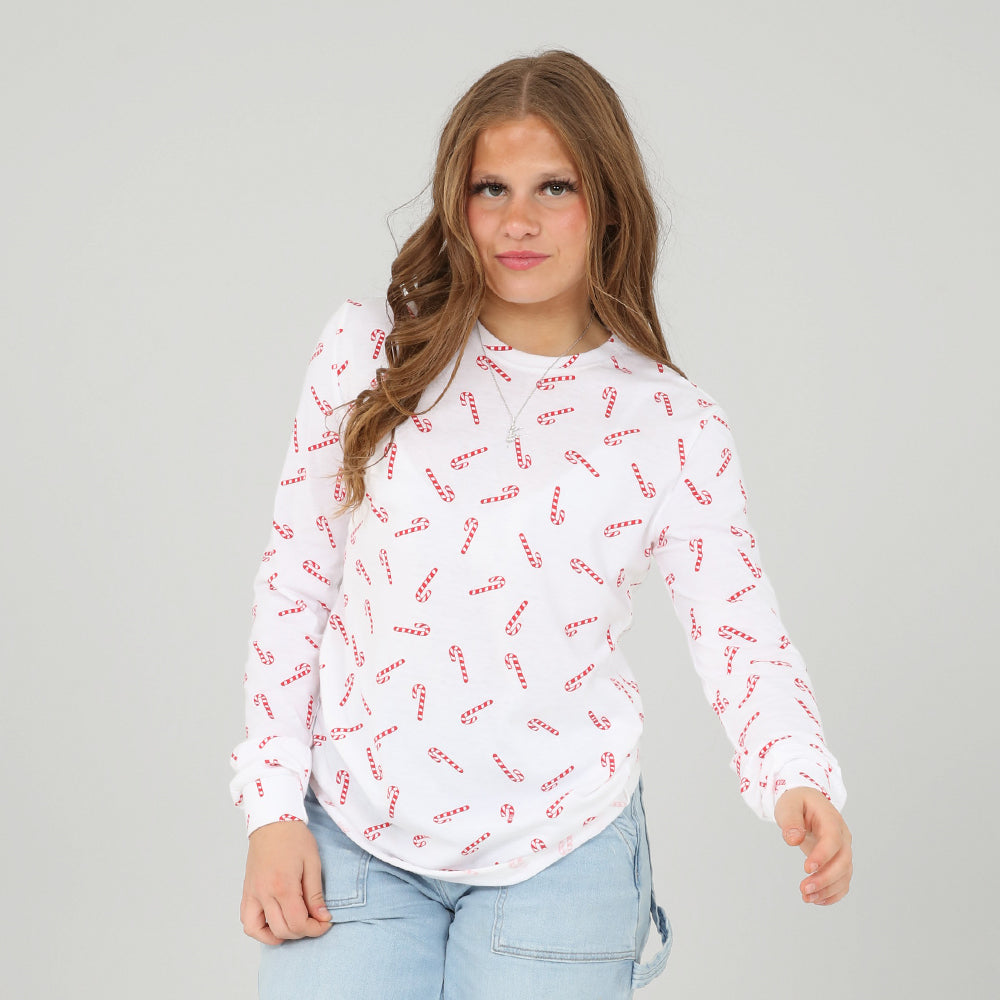 MU6050 - Candy Cane Long Sleeve Shirt