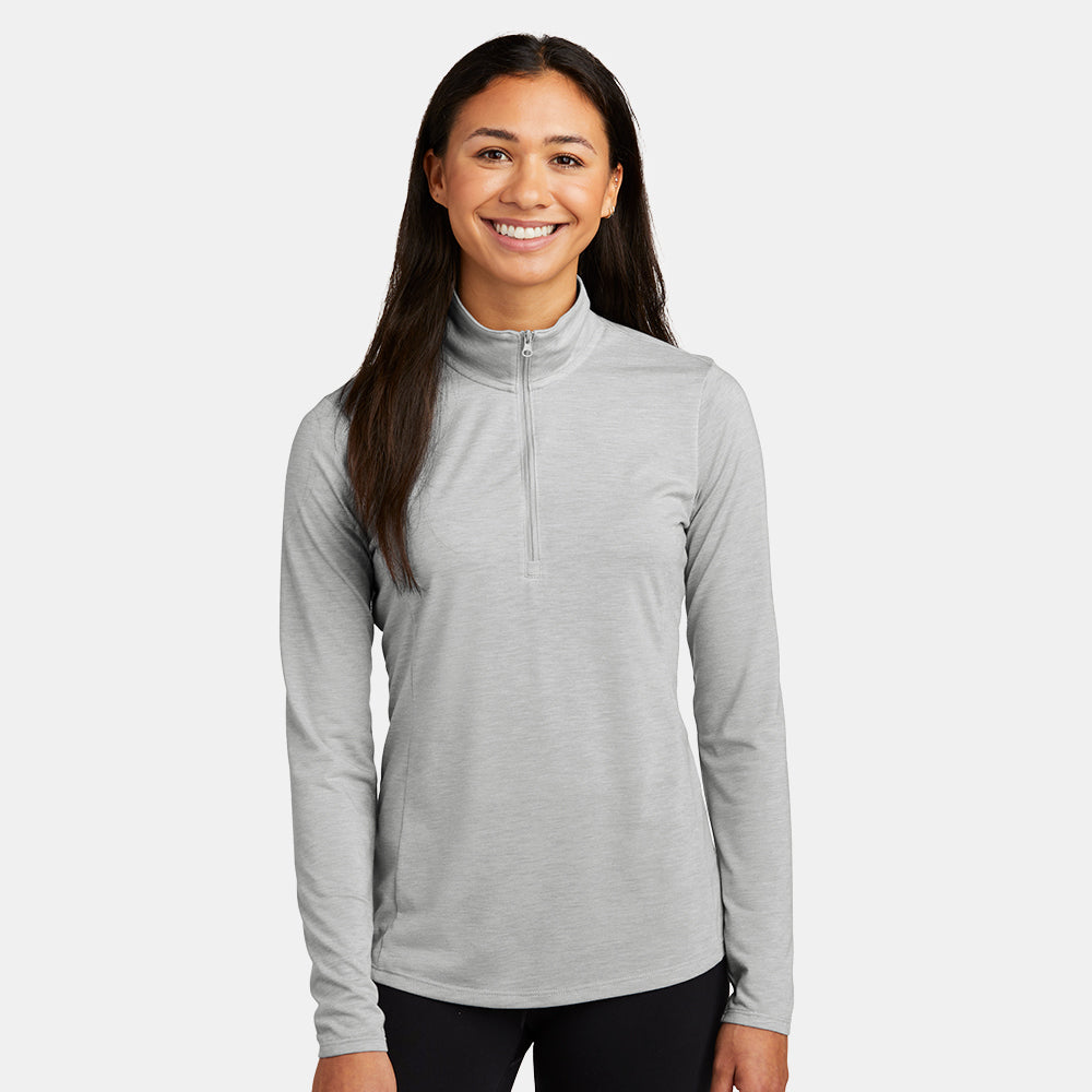 Sport-Tek ® Ladies PosiCharge ® Tri-Blend Wicking 1/4-Zip Pullover - LST407-The Teehive