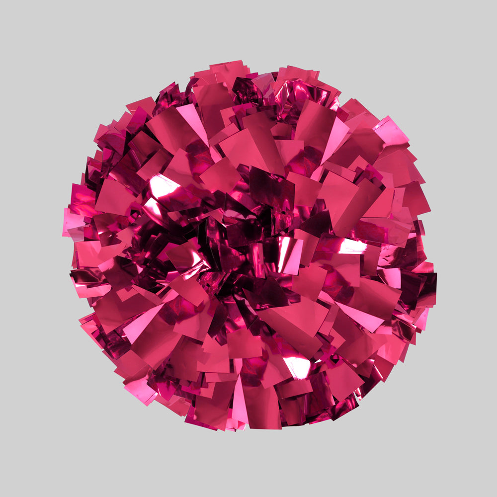 Metallic Poms 4" (MET 4) – Hot Pink / One Size
