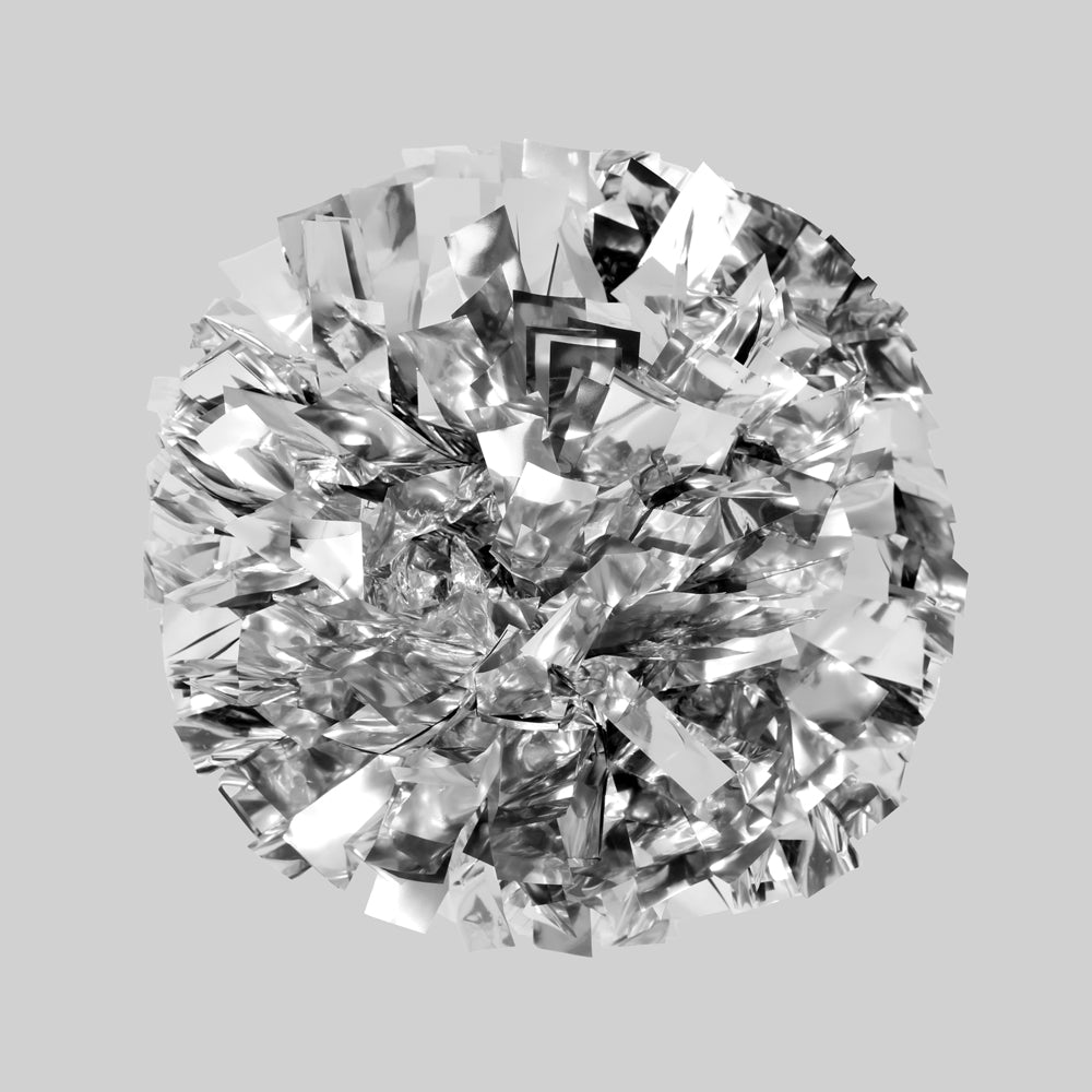 Metallic Poms 4" (MET 4) – Silver / One Size