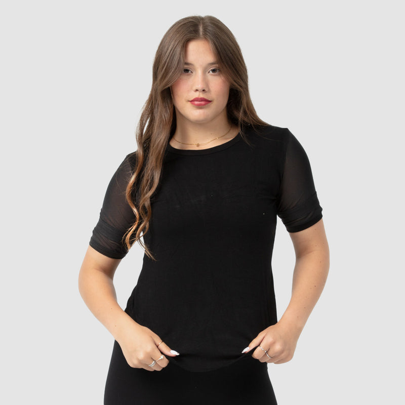 Mesh Sleeve Shirt - MU6032-The Teehive