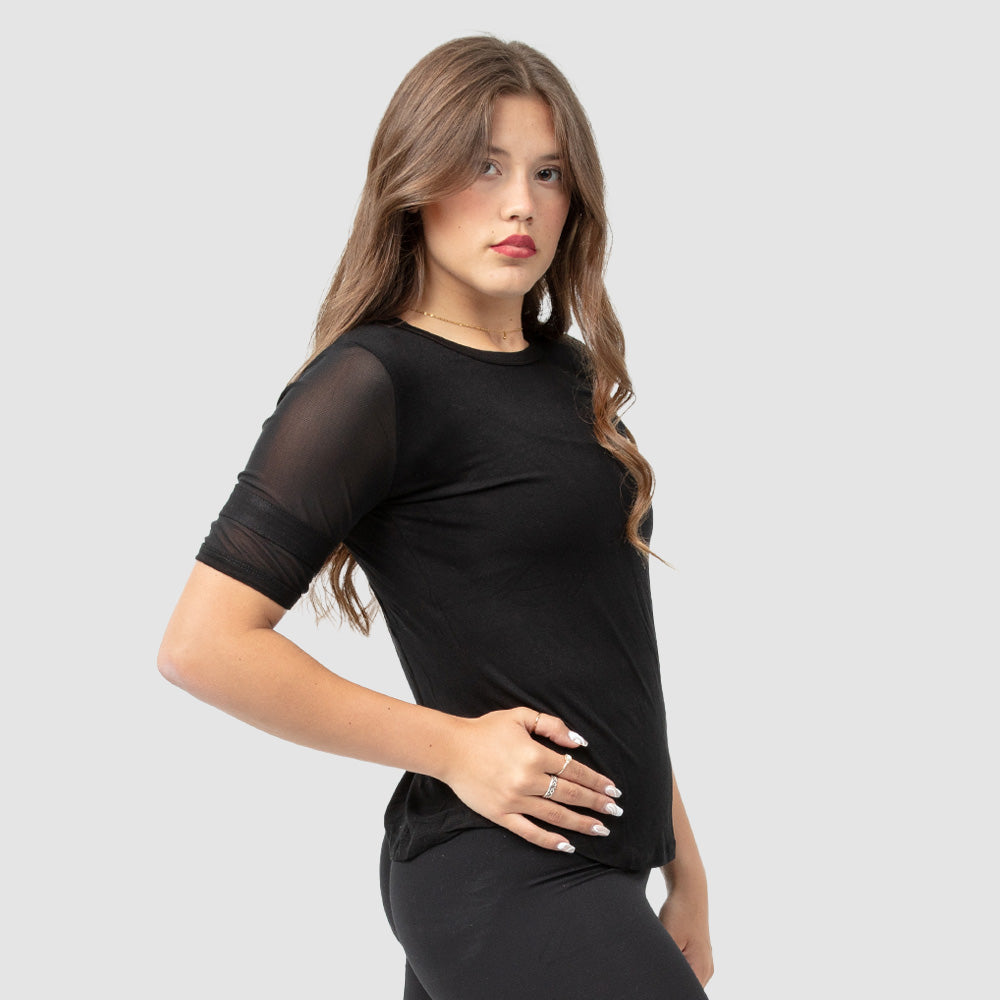 Mesh Sleeve Shirt - MU6032-The Teehive