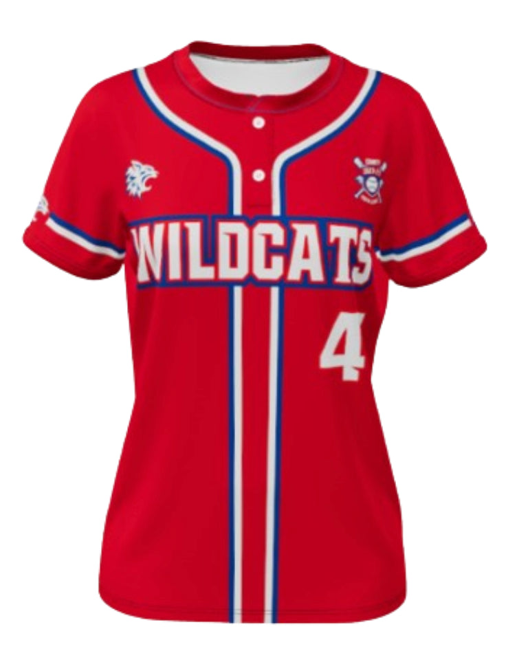 WOMEN'S/GIRLS SOFTBALL 2-BUTTON PINHOLE MESH POLYESTER 6.3oz - SFBJ170-PM6.3oz