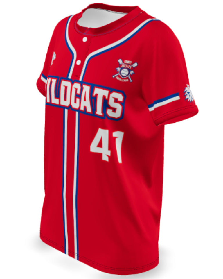 WOMEN'S/GIRLS SOFTBALL 2-BUTTON PINHOLE MESH POLYESTER 6.3oz - SFBJ170-PM6.3oz