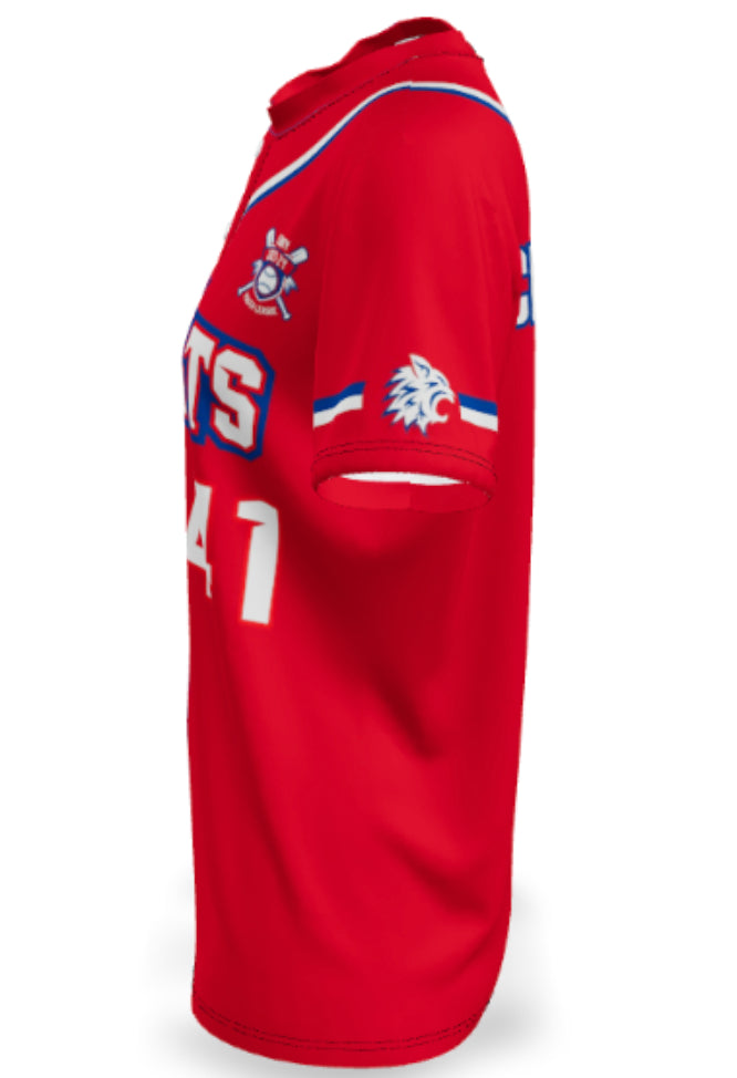 WOMEN'S/GIRLS SOFTBALL 2-BUTTON PINHOLE MESH POLYESTER 6.3oz - SFBJ170-PM6.3oz