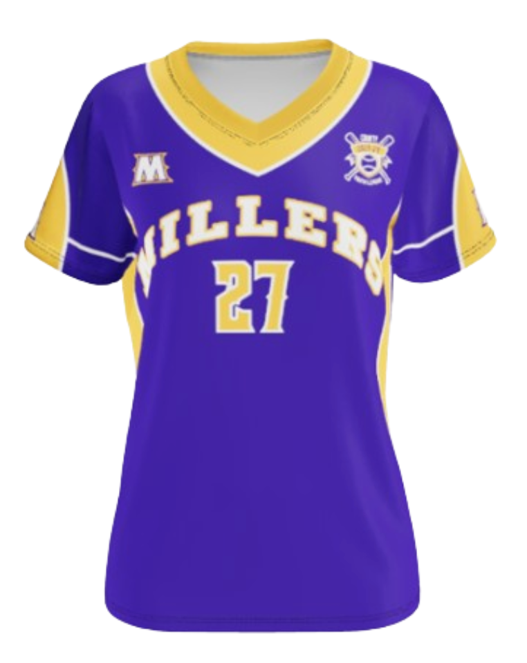 WOMEN'S/GIRLS SOFTBALL V-NECK PINHOLE MESH POLYESTER 6.3oz - SFBJ201-PM6.3oz-The Teehive
