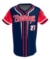 MEN'S/YOUTH BASEBALL FULL BUTTON PINHOLE MESH POLYESTER 6.3oz - BSBJ01