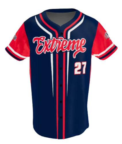 MEN'S/YOUTH BASEBALL FULL BUTTON PINHOLE MESH POLYESTER 6.3oz - BSBJ01