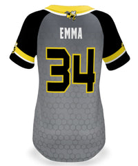 WOMEN'S/GIRLS SOFTBALL FULL BUTTON PINHOLE MESH POLYESTER 6.3oz - SFBJ01-PM6.3oz