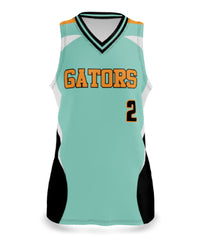 WOMEN'S/GIRLS SOFTBALL V-NECK SLEEVELESS PINHOLE MESH POLYESTER 6.3oz - SFBJ03-PM6.3oz