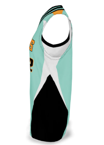 WOMEN'S/GIRLS SOFTBALL V-NECK SLEEVELESS PINHOLE MESH POLYESTER 6.3oz - SFBJ03-PM6.3oz