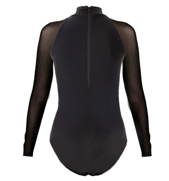 Long Sleeve Mesh Leotard - M734-The Teehive
