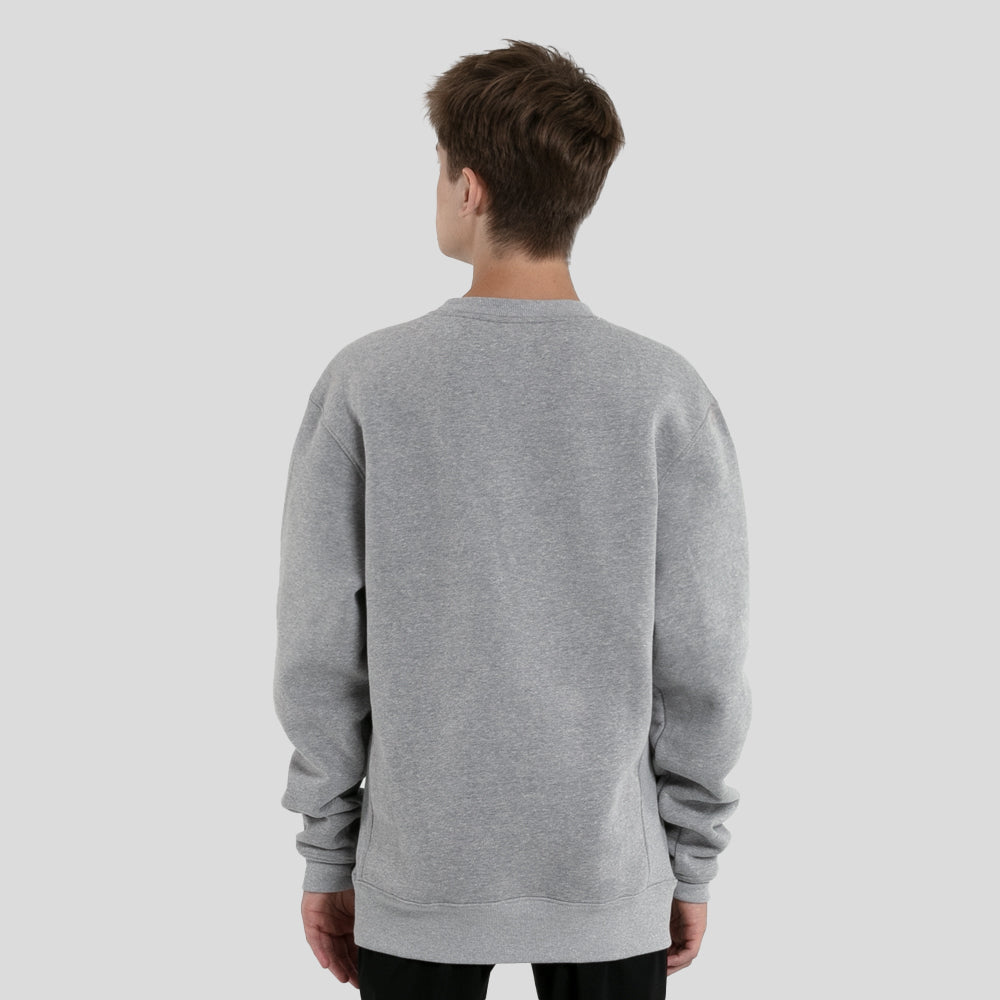 Medium-Weight Heathered Crewneck - TH2218 (Baseball/Softball)-The Teehive