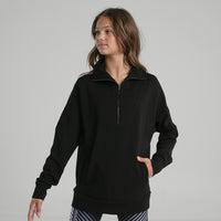 Cloudluxe Funnel Half Zip Scuba Pullover - TH2221