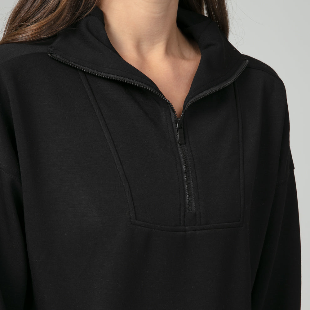 Cloudluxe Funnel Half Zip Scuba Pullover 