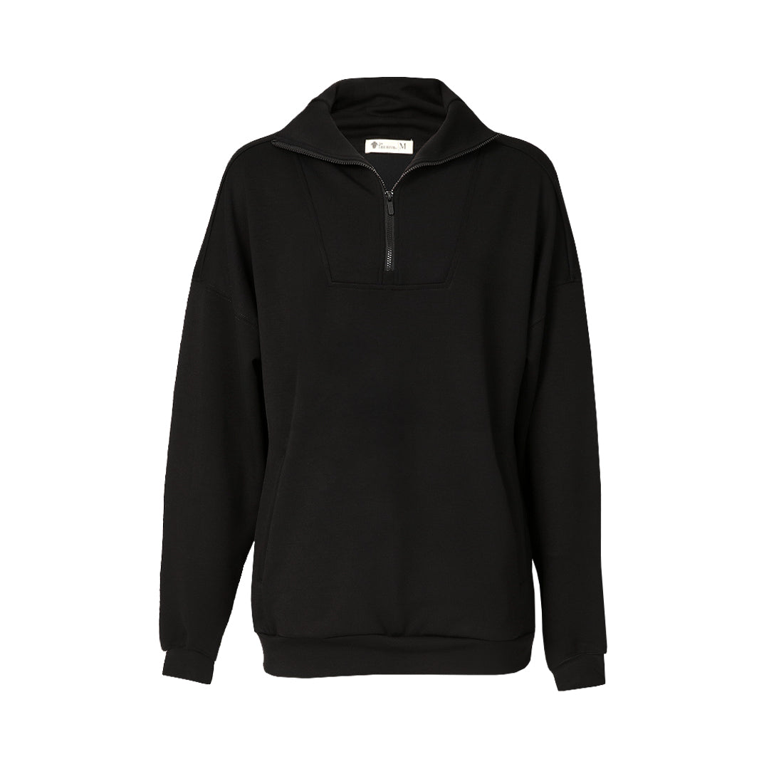 Cloudluxe Funnel Half Zip Scuba Pullover - TH2221