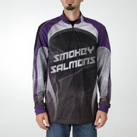 SMOKE - MEN'S 1/4 ZIP LS  - PR108-The Teehive