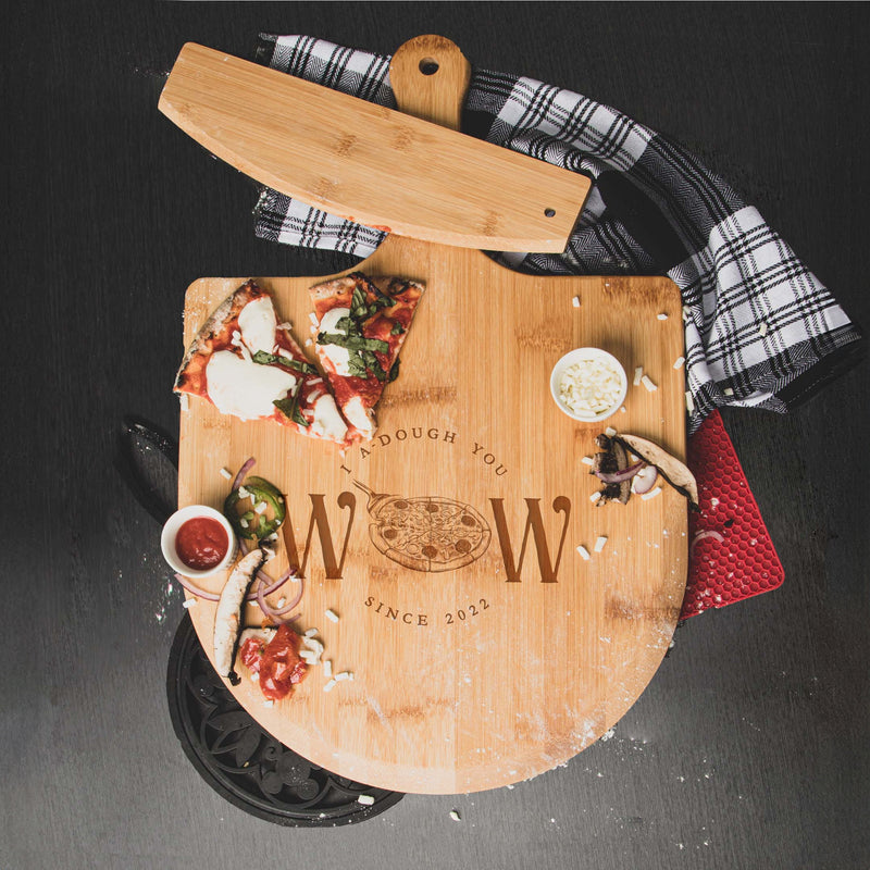 Personalized Bamboo Pizza Peel L22"xW14"xT0.5" - MY3-5050-The Teehive