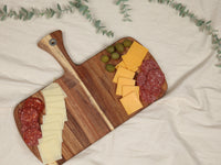 Acacia cutting board with handle: Box of 10-The Teehive