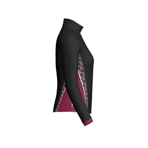 PATTERNED - WOMEN'S FULL ZIP COLLAR JACKET - PR174-The Teehive