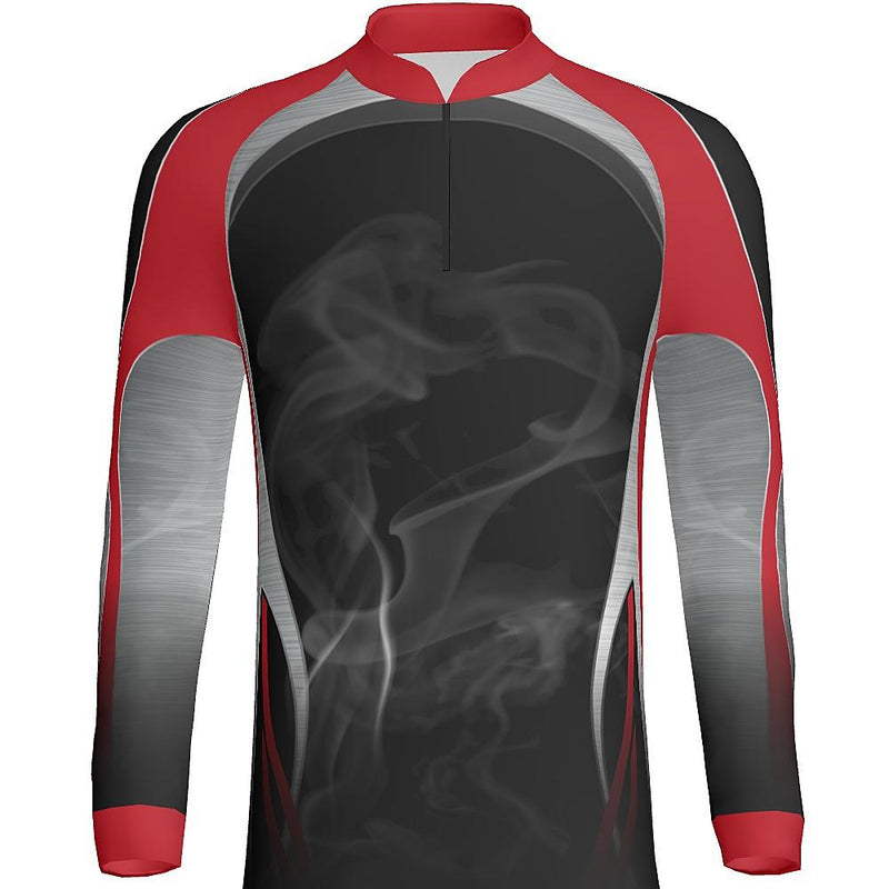 SMOKE - MEN'S 1/4 ZIP LS  - PR108-The Teehive
