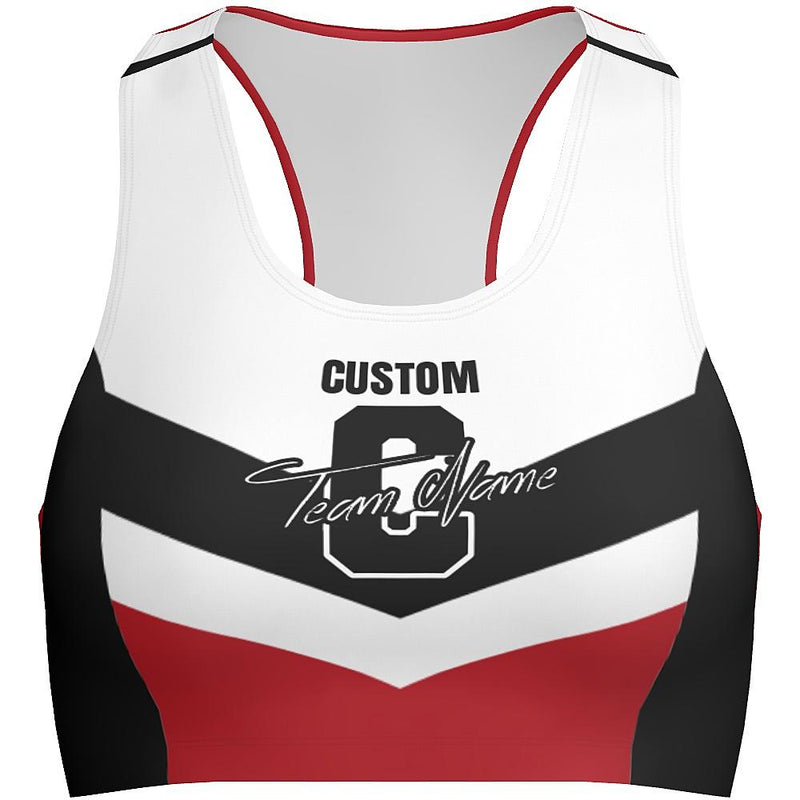 MOVE U Chevron Custom Dance Bra Top-The Teehive