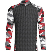 DIGI CAMO - MEN'S 1/4 ZIP LS - PR108-The Teehive