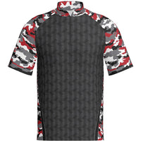 DIGI CAMO - J517 Standup Collared Short Sleeve Quarter Zip - Regular