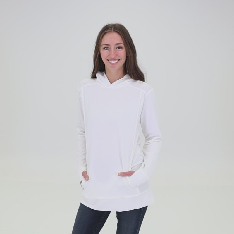 Womens Crossover Funnel Neck Pullover - TH2210