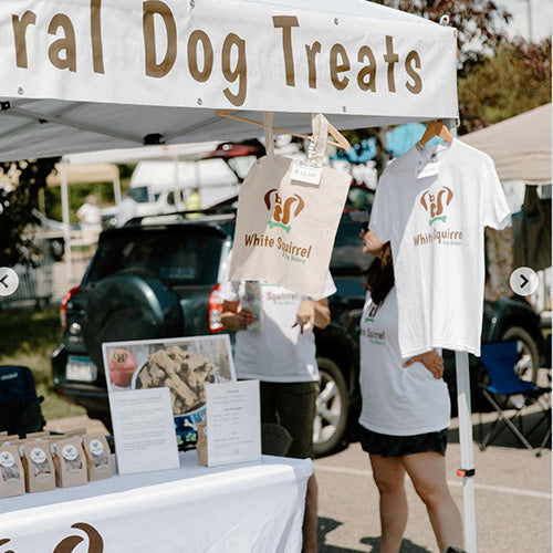 the teehive customer showcase, customized t-shirt and product for booth of a small businiss