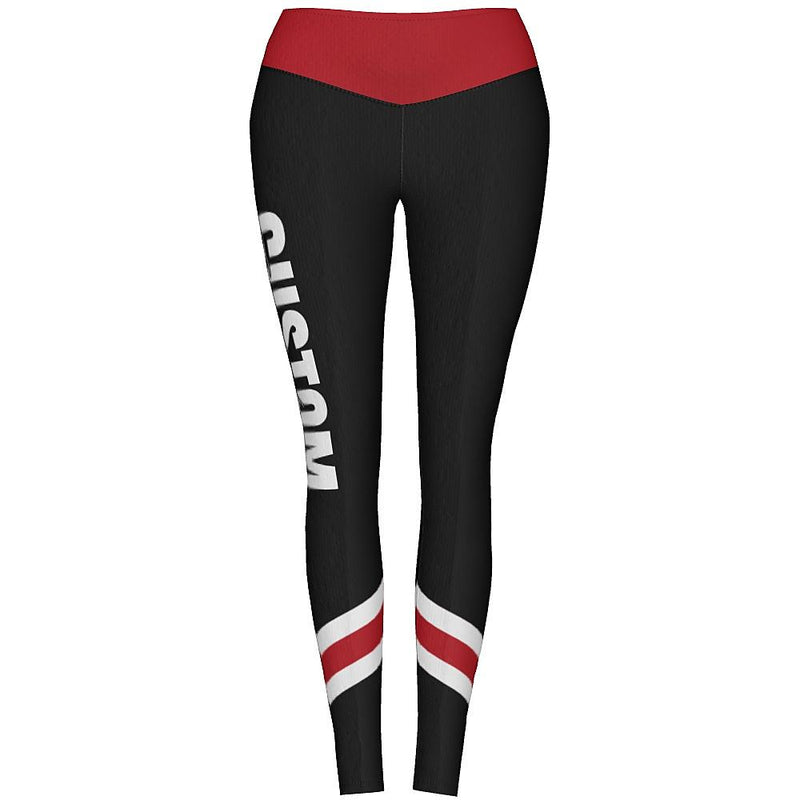MOVE U Chevron Custom Mid-Rise Dance Team Leggings - VP1805M-The Teehive