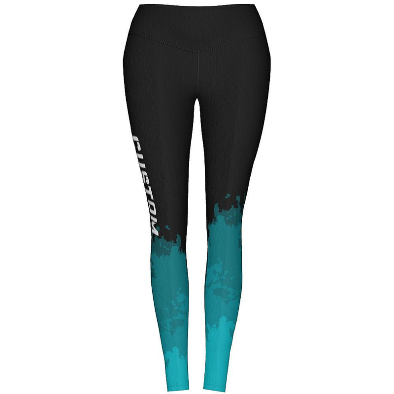 MOVE U Watercolor Custom Mid-Rise Dance Team Leggings - VP1825M-The Teehive